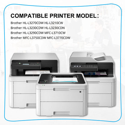 8 Pack Compatible With Brother TN227 TN223 Toner HL-L3210CW L3230CDW MFC-L3770DW