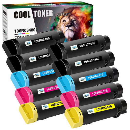 Toner Compatible With Xerox WorkCentre 6515DN Phaser 6510DNI (BK&Color, 10 Pack)