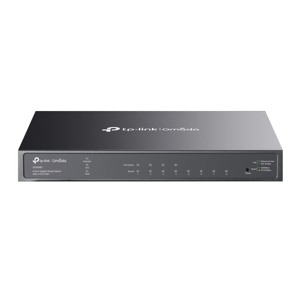 TP-Link SG2008P | Omada 8-Port 1000Mbps Gigabit PoE+ Smart Switch | 4* PoE+ Port