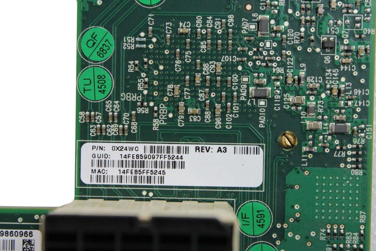 Dell Mellanox Connect X2 Quad Data Rate Dual Port 10GB Ethernet Card X24WC