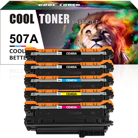 5PK Toner CE400A Compatible With HP 507A LaserJet M551 M551dn MFP M575dn M570F