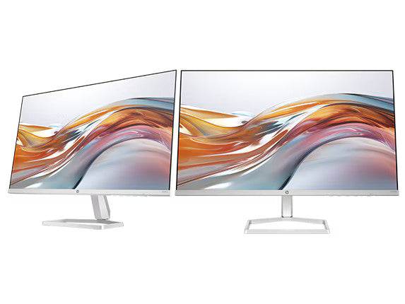 Dual HP Series 5 23.8 inch FHD White Monitor Bundle 23.8" FHD (1920 x 1080)