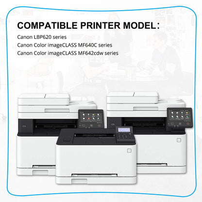 8pk Toner Compatible for Canon CRG-054H imageClASS MF644cdw MF642cdw LBP620