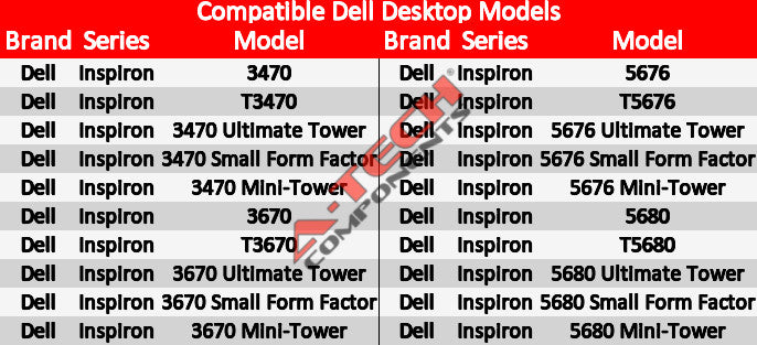 32GB 2x16GB DELL INSPIRON 3470 3670 5676 5680 T3470 T3670 T5676 T5680 Memory RAM