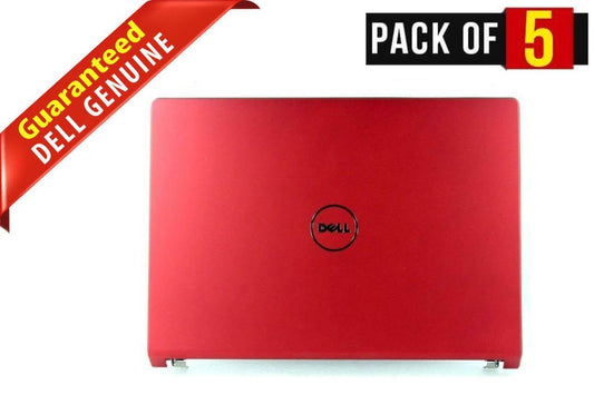 LOT of 5 Genuine Dell Studio 1535 1536 1537 LCD Back Cover Red w/ Hinges P641X