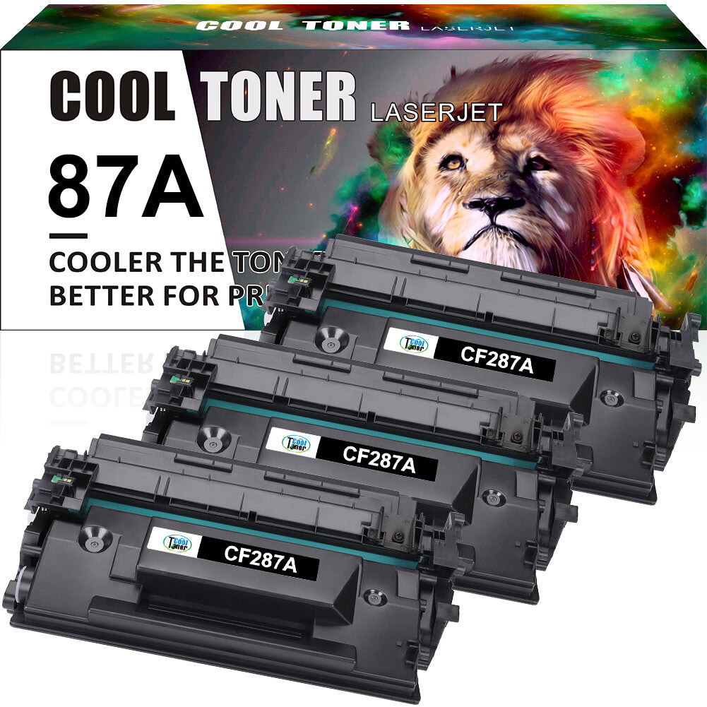 3 pack CF287A Toner Cartridge fits HP Enterprise MFP M527f Pro M501dn Printer