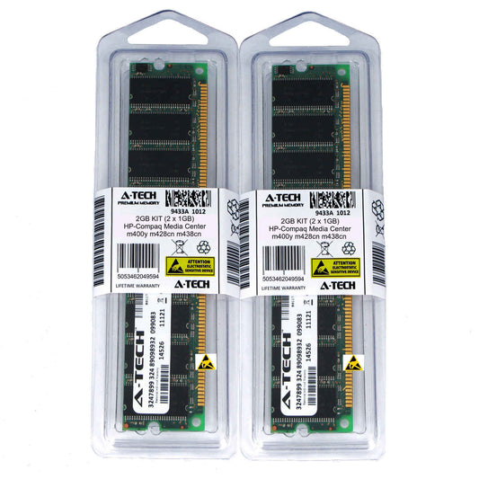 2GB KIT 2 x 1GB HP Compaq Media Center m400y m428cn m438cn PC3200 Ram Memory