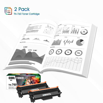 10 PK High Yield TN730 TN760 Toner Cartridge for Brother DCP-L2550DW MFC-L2750DW