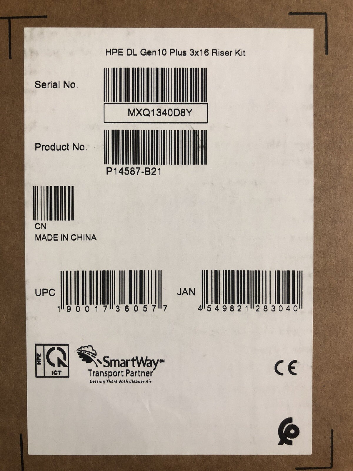 HPE DL38X DL380 DL385 Gen10 Plus x8/x16/x8 PCI-e 4.0 3x x16 Secondary Riser Kit