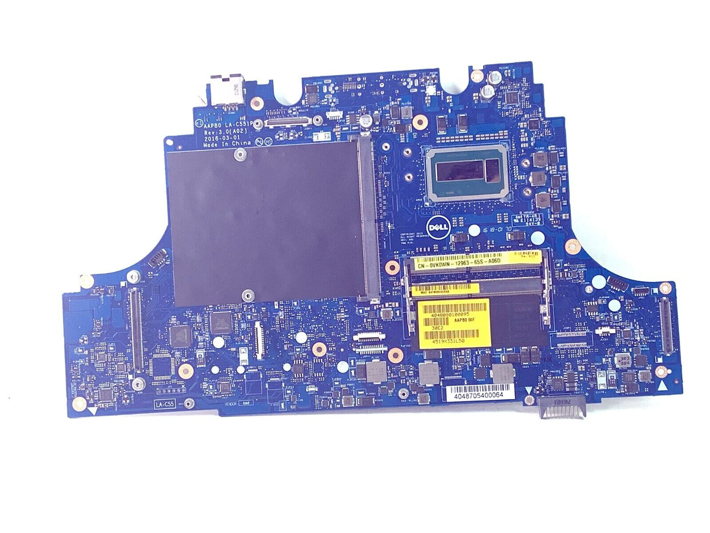 Dell Precision 15 7510 Motherboard E3-1575M V5 CPU LA-C541P CN-0X4M31 VK0WN