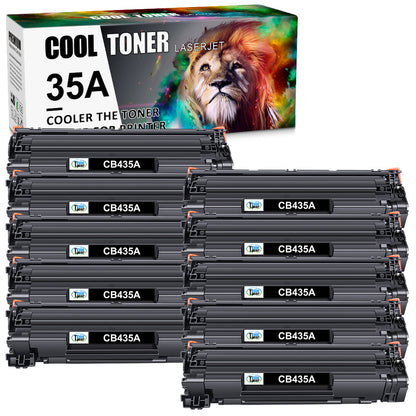 10Pk/Pack 35A CB435A Toner Cartridge HP LASERJET P1005 P1006 P1003 P1009 Printer