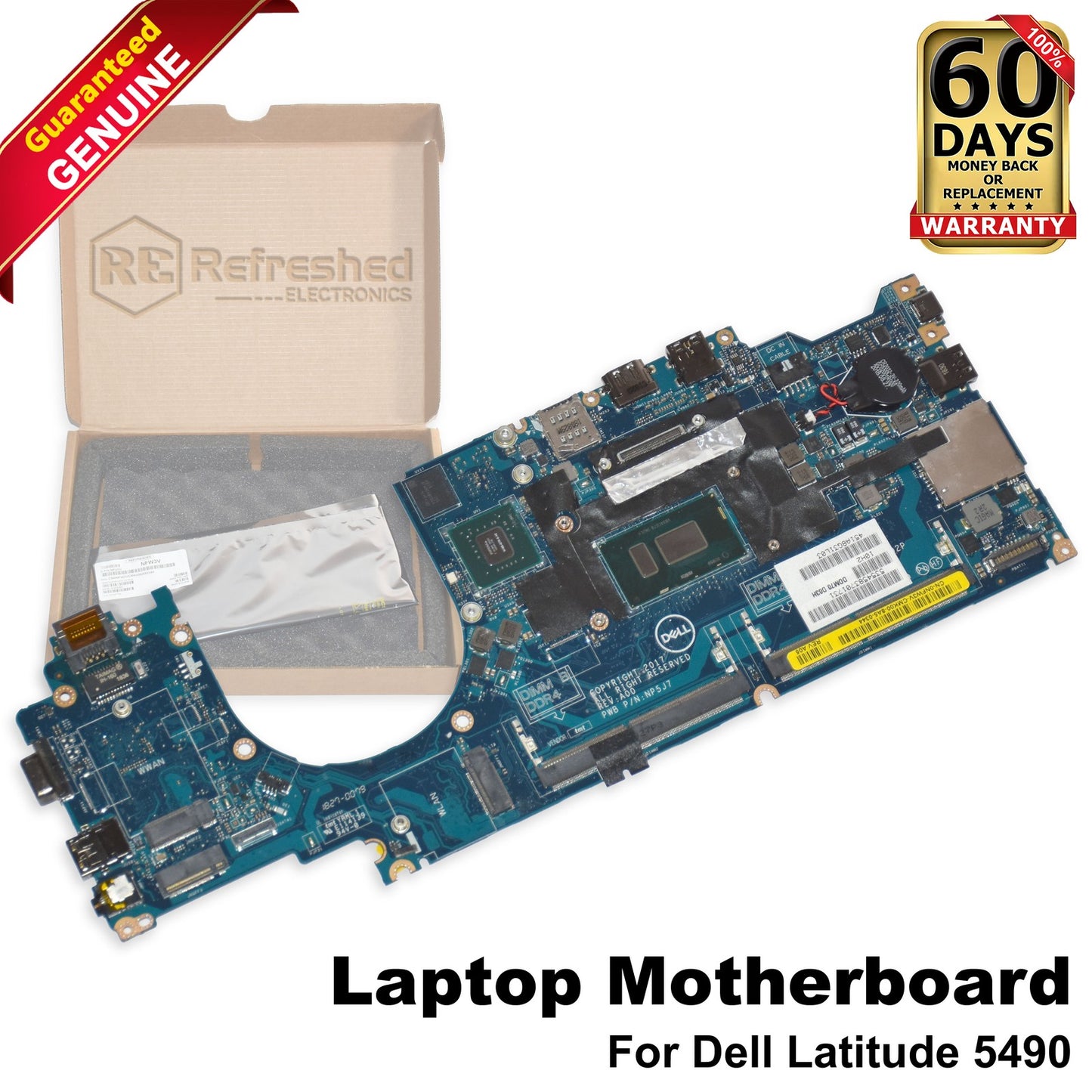 Dell Latitude 5490 Motherboard i7-8650U Quad-Core Nvidia MX130 LA-F402P NFW3V