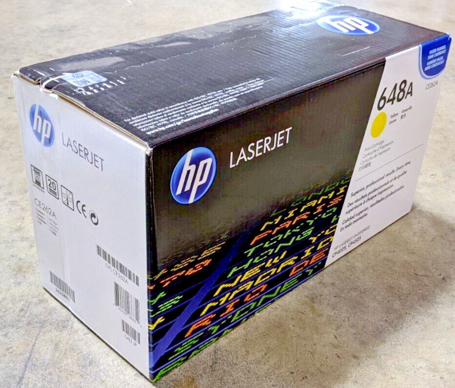 Genuine HP 648A CE262A Yellow High Yield Toner 11K HP LaserJet CP4025 CP4525 NEW