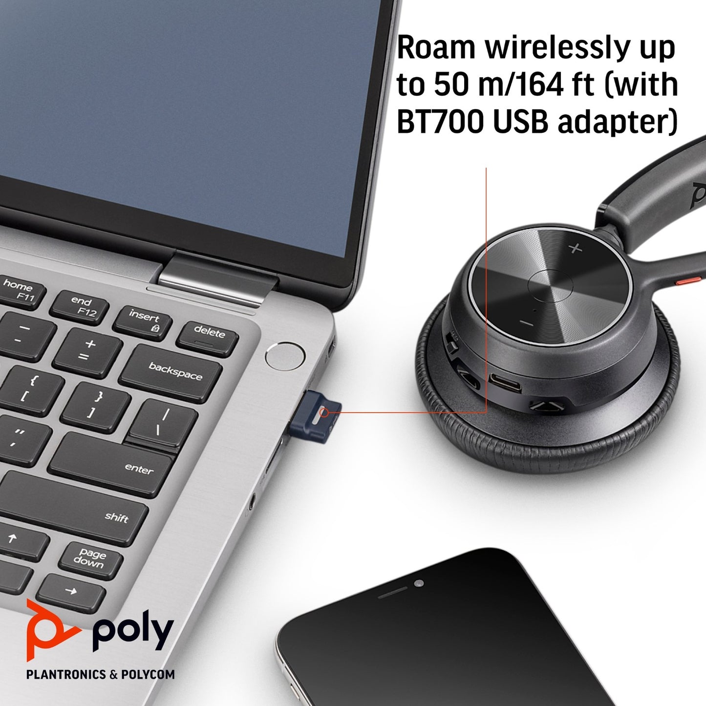Poly Voyager 4310 Microsoft Teams Certified USB-C Headset with charge stand