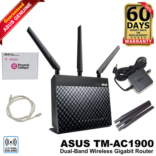 Asus T-Mobile TM-AC1900 Dual-Band 2.4GHz 5GHz 802.11ac 3x3 Wireless Router