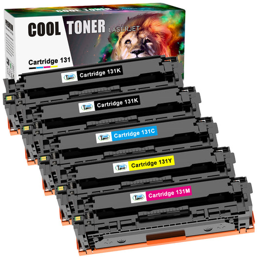 5 PK Toner Cartridge Set For Canon 131 6273B001AA imageCLASS LBP7110Cw MF8280Cw