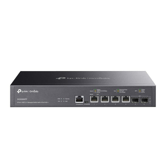 TP-Link SX3206HPP | Omada 6-Port 10GbE L2+ Managed Switch | 4* 10GbE PoE++ Ports