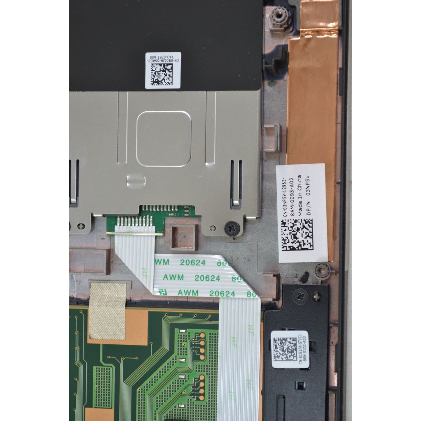 OEM Dell Latitude E7270 Palmrest Touchpad with Fingerprint Reader K9H6Y V379C
