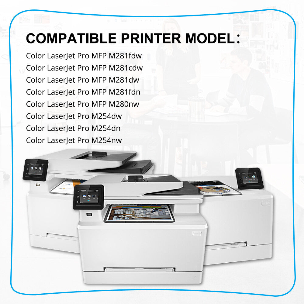 4x 202X CF500X 202A Toner Cartridge For HP Color LaserJet M281cdw M254dw Printer