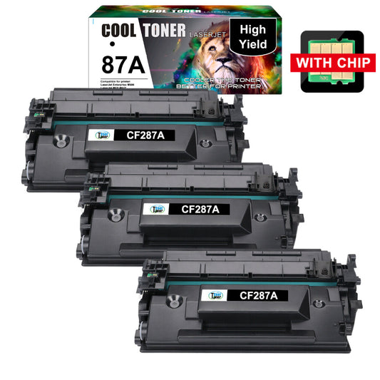 3PK CF287A 87A Toner Cartridge for HP LaserJet Enterprise M506x M527c M527dn