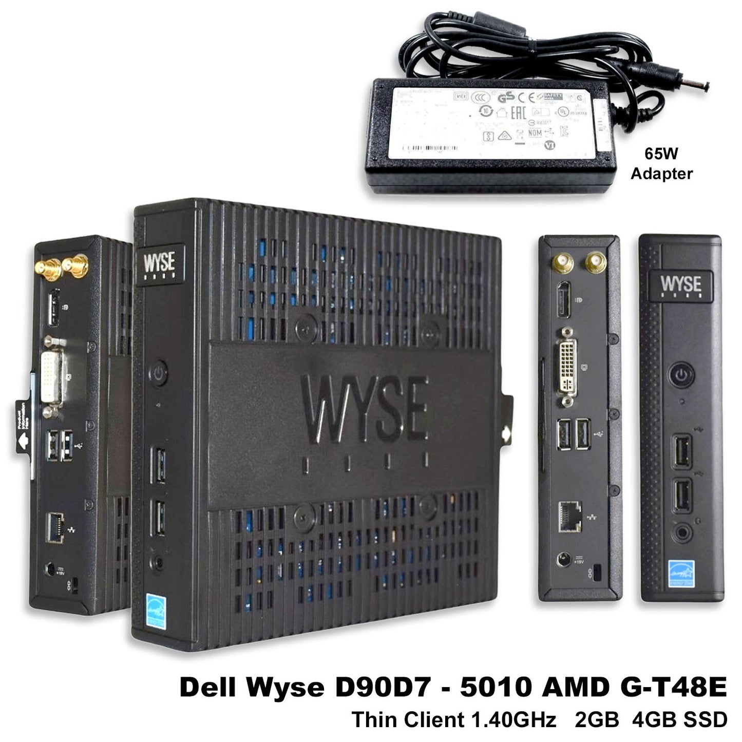 Dell Wyse Thin Client 5010 AMD G-T48E 1.4GHz 2GB RAM 4GB SSD RJ45 Wifi WES7