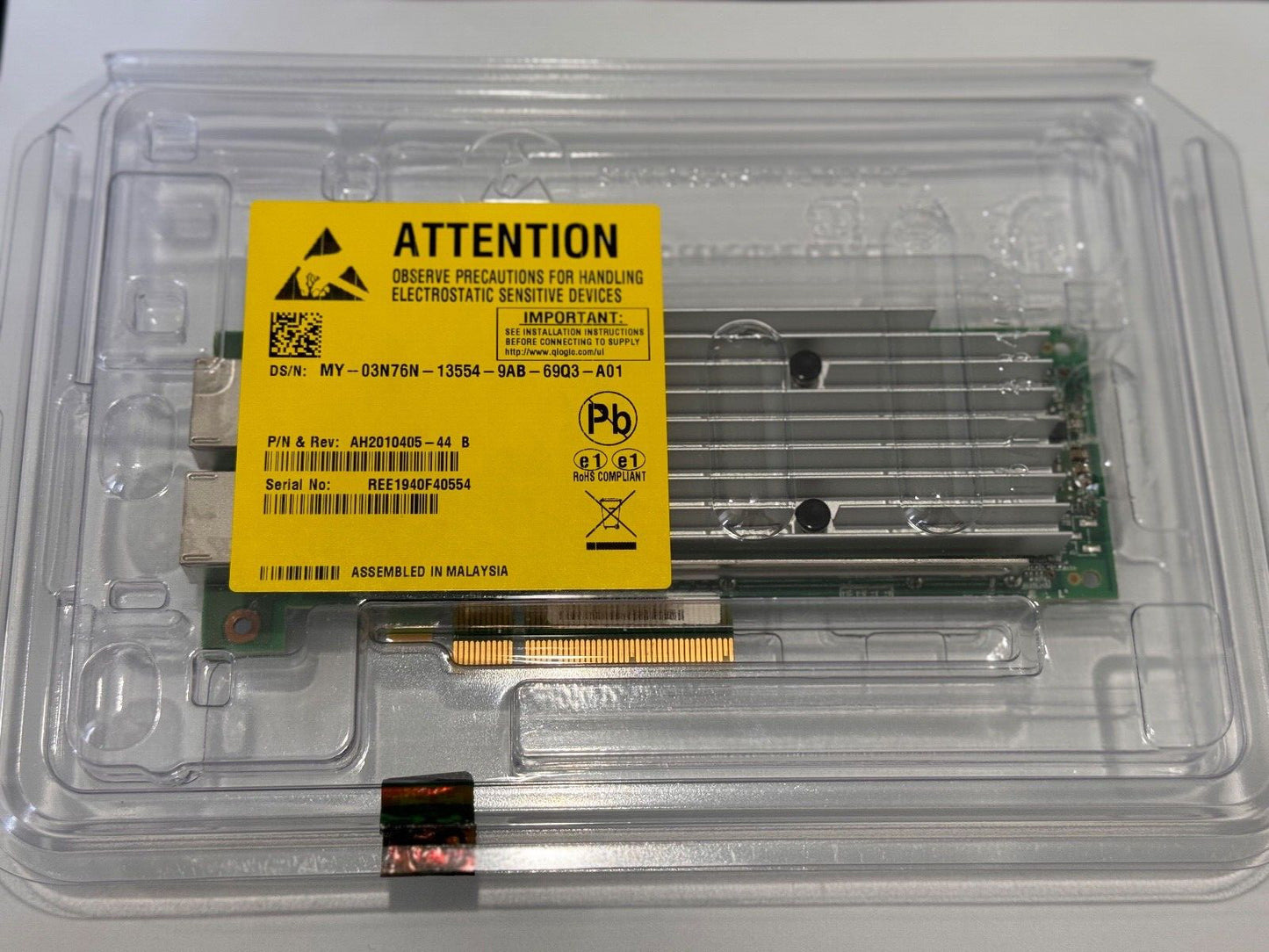 QLogic QL41132HLRJ 2-Port 10Gb Ethernet AH2010405-44 C 3N76N