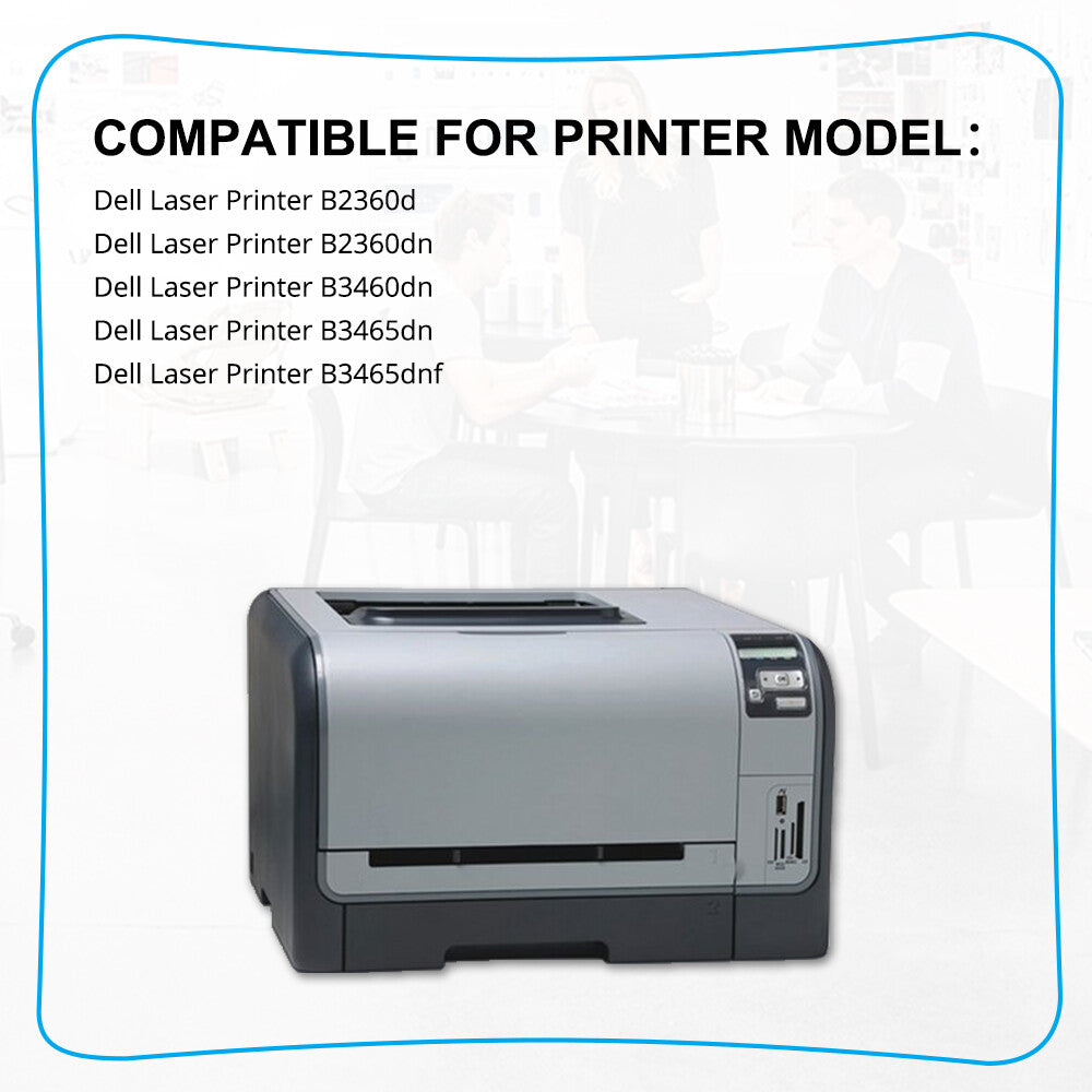2pk 2360 Toner Cartridge for Dell B2360D B2360DN B3460DN B3465dn B3465dnf M11XH