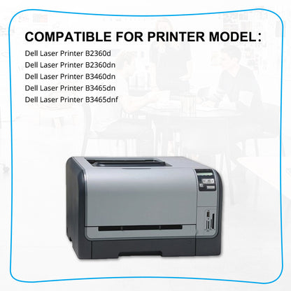 2pk 2360 Toner Cartridge for Dell B2360D B2360DN B3460DN B3465dn B3465dnf M11XH