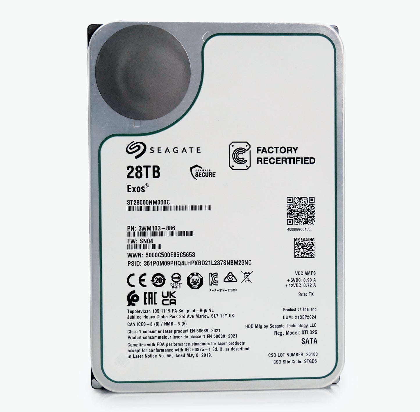 Seagate Exos 28TB 7.2K RPM SATA 6Gb/s 3.5" Enterprise HDD - ST28000NM000C