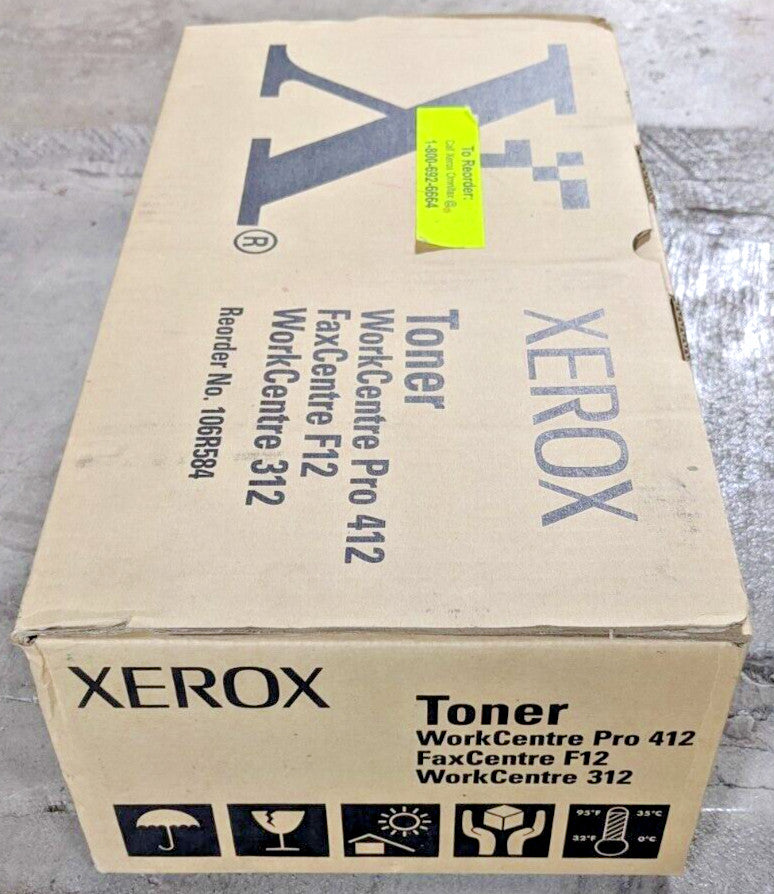 Genuine Xerox 106R584 Black Toner Cartridge 6K Page WorkCentre Pro 412 M15 NEW