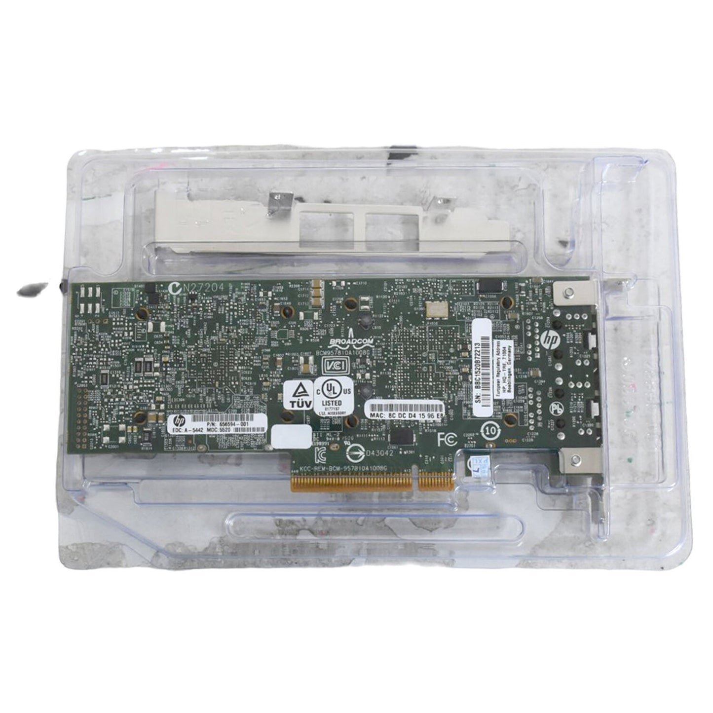 HP 530T 10Gb 2-Port PCIe Ethernet Adapter Low-Profile Card 656596-B21 656594-001