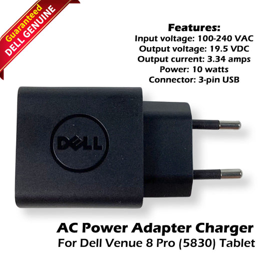 Lot x 5 Dell Venue 8 Pro 5830 Tablet AC Power Adapter Charger XT1X3 JXC49 0JXC49