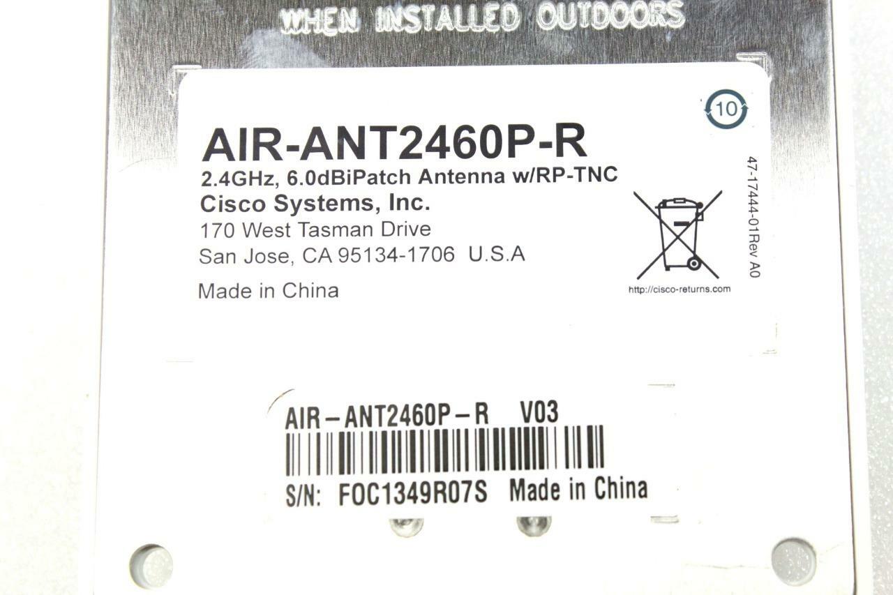 Lot x 10 OEM Cisco AIR-ANT2460P-R 6 DBI Patch Antenna W/Cable 6 DBI Patch PR-TNC
