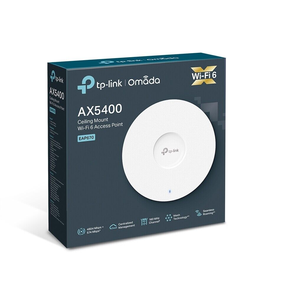 TP-Link EAP670 | AX5400 Wireless Dual Band Ceiling Mount Wi-Fi 6 Access Point