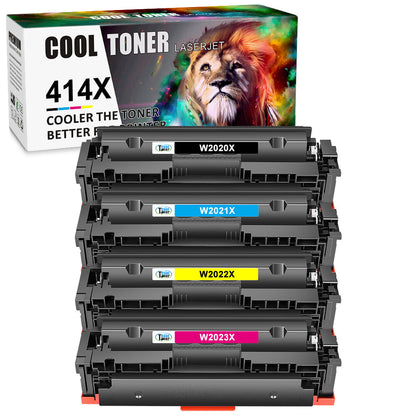 4x W2020X (No Chip) Toner Compatible with HP 414X MFP M479dw M479dn M454 Printer