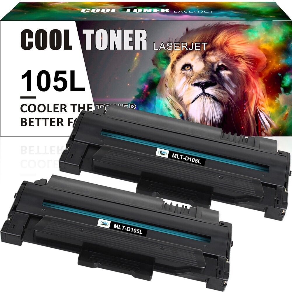 2PK MLT-D105L Toner For Samsung 105L ML1910 ML1915 ML2525 ML2525W ML2545 ML2580