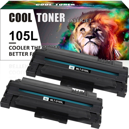 2PK MLT-D105L Toner For Samsung 105L ML1910 ML1915 ML2525 ML2525W ML2545 ML2580