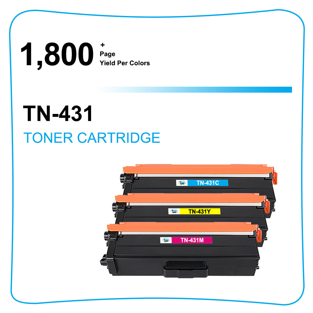 3PK Color Toner Compatible With Brother TN431 HL-L8360cdw MFC-L8900cdw L8610cdw
