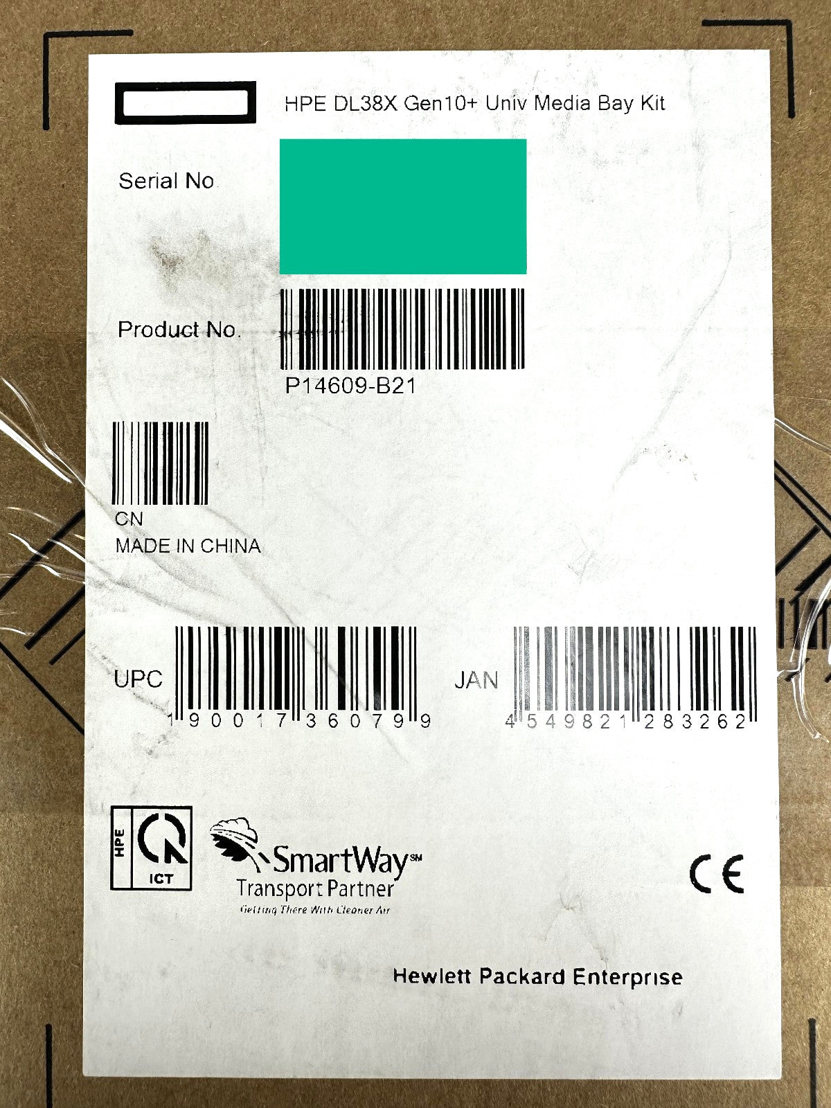 HPE P14609-B21 DL380 DL385 DL38X Gen10 Plus Universal Media Bay Kit