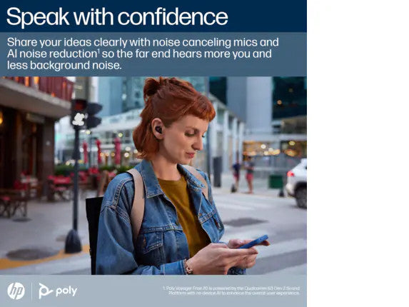 Poly Voyager Free 20 Black Earbuds +Basic Charge Case