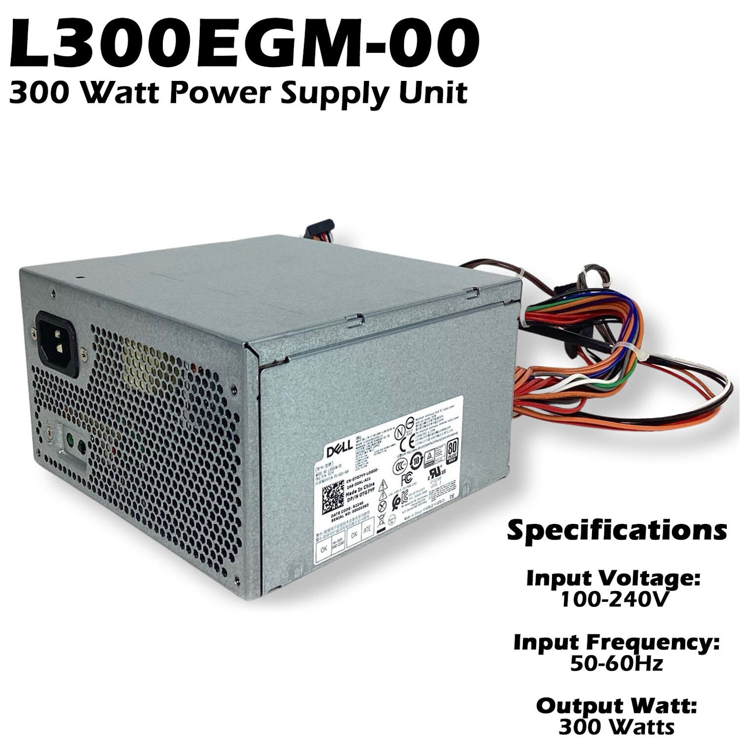 Genuine Dell Precision 3630 Tower 300W Power Supply Unit L300EGM-00 0TG7YF TG7YF