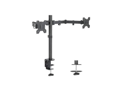 Freedom9 2XC Dual Monitor Mount Desk Clamp Mnt 17 Center Pole Max 32 Display