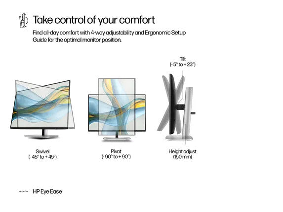 HP Series 5 Pro 24 inch WUXGA Monitor - 524pn 24" WUXGA (1920 x 1200) 50-100 Hz