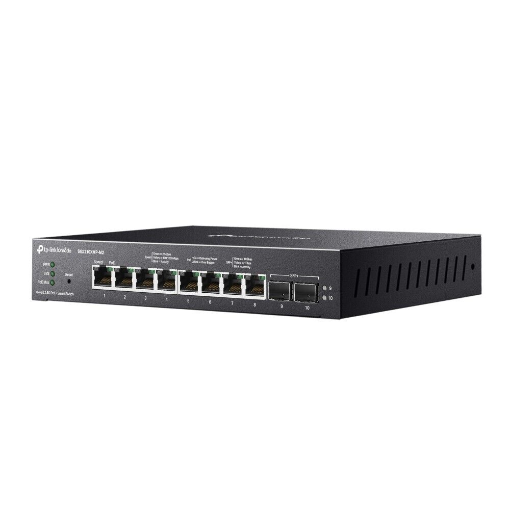TP-Link SG2210XMP-M2 | Omada 8-Port 2.5Gbps PoE+ Smart Switch | 2* 10GbE SFP+