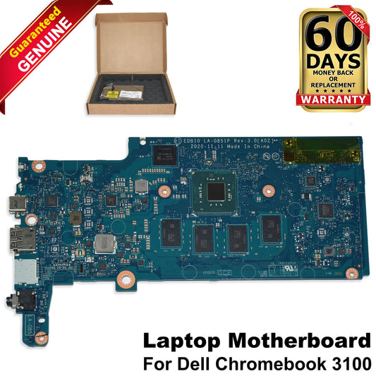 Dell Chromebook 3100 Motherboard Celeron N4020 4GB RAM 32GB eMMC LA-G851P 2VPK7
