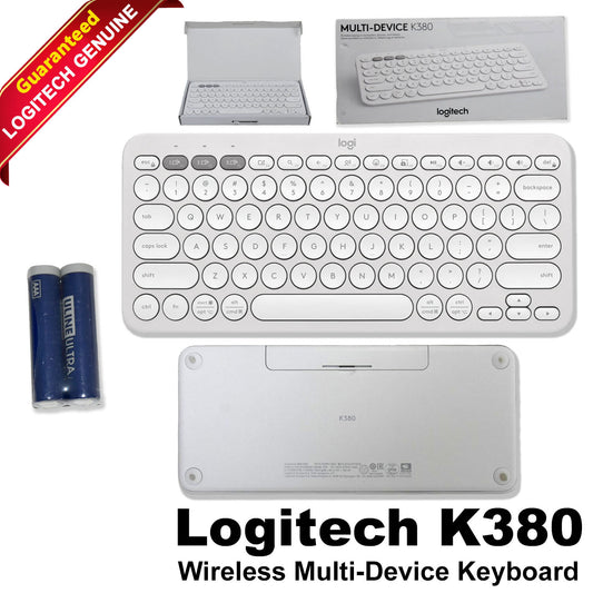 Logitech K380 Wireless Multi-Device Bluetooth Keyboard 78 Keys Off White QWERTY