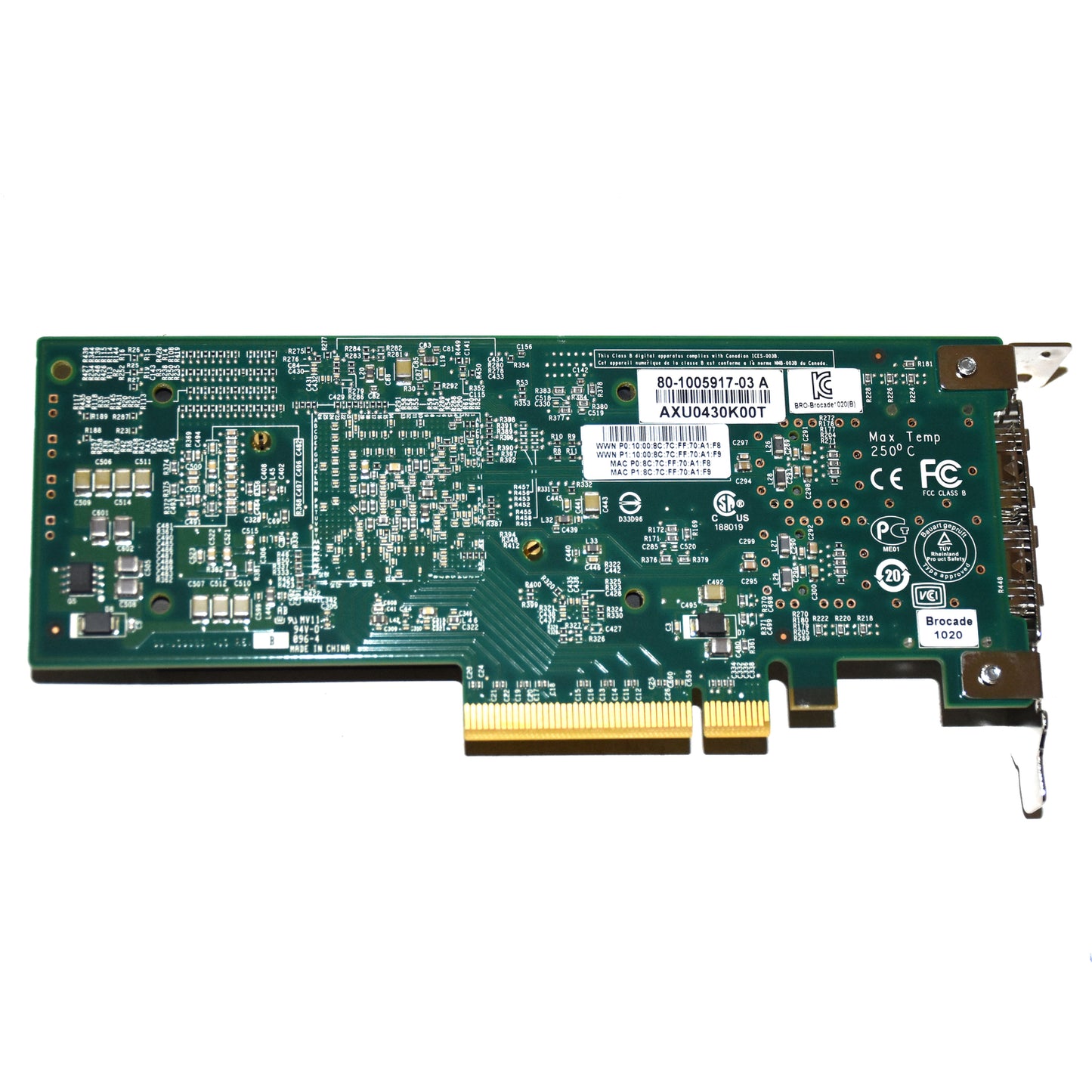 Dell Brocade 1020 Dual Port 10Gb SFP+ CNA PCIe x8 Low Profile Network Card XT5PF