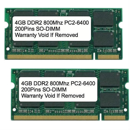 8GB Kit 2x 4GB DDR2 800 MHz PC2-6400 Sodimm Memory for IBM Lenovo HP Dell Laptop