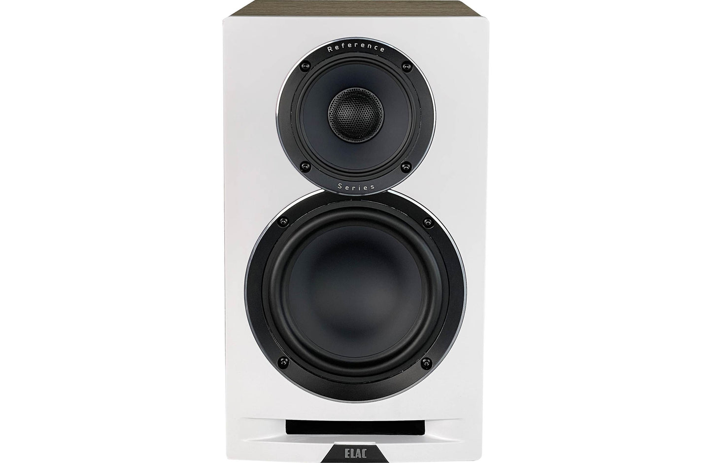 Elac UBR62-W 6-1/2? Uni-Fi Reference Bookshelf Speakers - White with Oak (Pair)