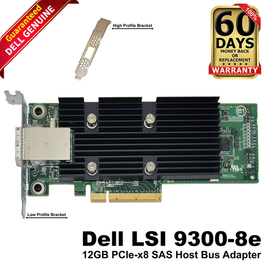 Dell LSI SAS 9300-8e HBA 8-Ports 12Gbps PCIe x8 Host Bus Adapter T93GD (NOT FOR HOME PC)